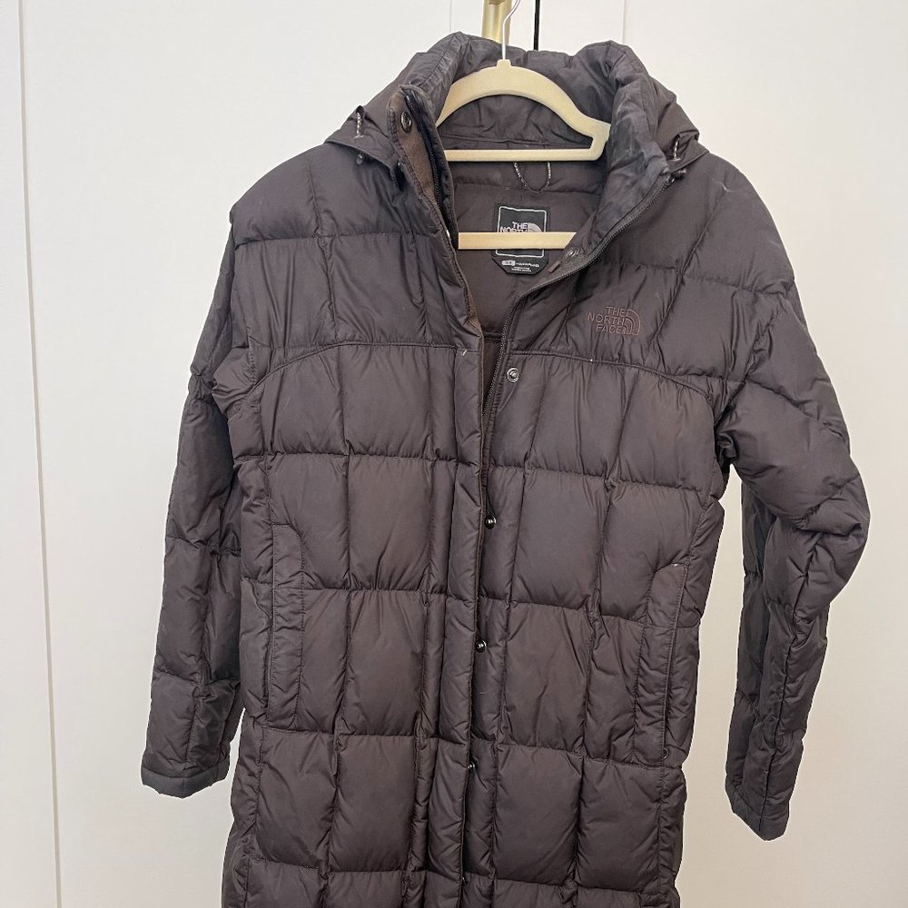 The North Face Jacket, Chocolate Brown Puffer, 600 Goose Down Long Coat, Small